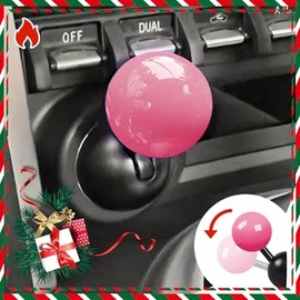Tybasthe Push Start Button Cover, Metal Car Joystick Push to Start Car Joystick Starter Engine Start Stop Button Cover Car Ignition Button Cover Cool Car Accessories Interior Decorations Pink