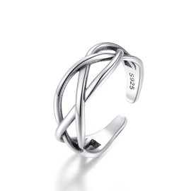 Adjustable Vintage S925 Sterling Silver Thumb Ring Celtic Knot Open Ring For Women Men Best BBF