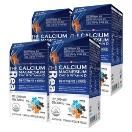 [The Real] [Expiration date 2024.04.20] Calcium Magnesium Zinc Vitamin D 4 boxes total 400 day supply/ / [더리얼] [유통기한 2024.04.20] 칼슘 마그네슘 아연 비타민D 4박스 총400일분/