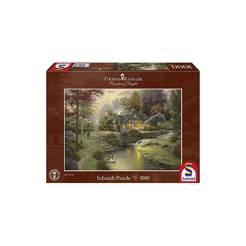 Schmidt Spiele | Thomas Kinkade: Stillwater Cottage (1000pc) | Puzzle