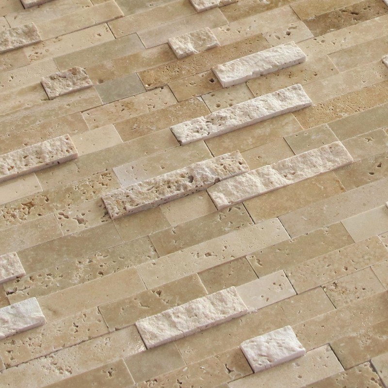 SUNWINGS Peel and Stick Mosaic Natural 3D Stone Self Adhesive