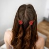 6 Pcs Cute Red Ladybug Hair Cllips, Small Claw Clips