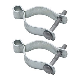 Aiwaiufu 2 Pcs 2-3/8" Chain Link Fence Gate Post Hinge for Outside Diameter Post/Pipe, Pressed Steel Post Hinge