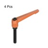 sourcing map 4pcs Adjustable Clamping Lever Handles M10 x 50mm