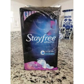 Stayfree Ultra Thin Overnight Pads with Wings 28 Count