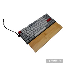 Kothar Wooden/Bamboo Keyboard Wrist Rest - Ergonomic Design, Comfortable Support for Mechanical Keyboards, Office & Gaming Use (Compact, Natural)