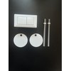 WinZo Toilet Square Dual Flush Button with Toilet Seat Bolts
