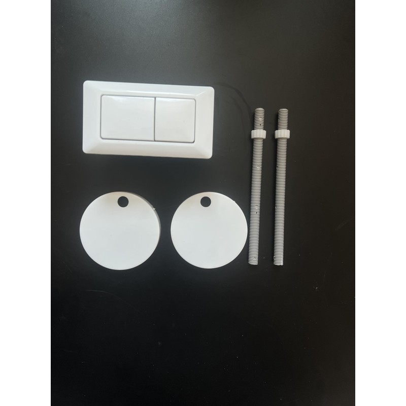 WinZo Toilet Square Dual Flush Button with Toilet Seat Bolts