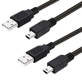 JEDELEOS TI84 USB Cable for Texas Instruments Calculator, TI-84 Plus, TI-84 Plus C Silver Edition, TI 89 Titanium, TI Nspire CX/TI Nspire CX CAS Graphing Calculators (Pack of 2)