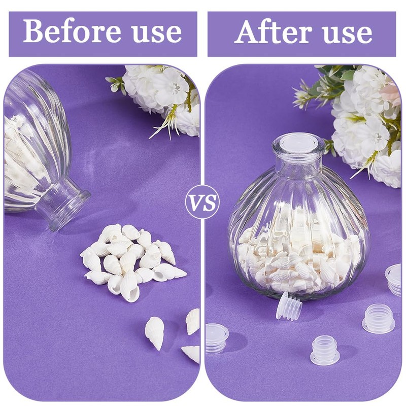 GORGECRAFT Pack of 60 Plastic Bottle Caps in 3 Sizes