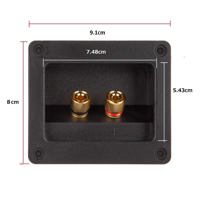 [Banana Plugs x 2] Embedded Type Box Type Speaker Terminal