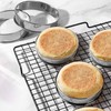 JEUIHAU 10PCS 10 cm / 4 Inches Crumpet Rings, 304