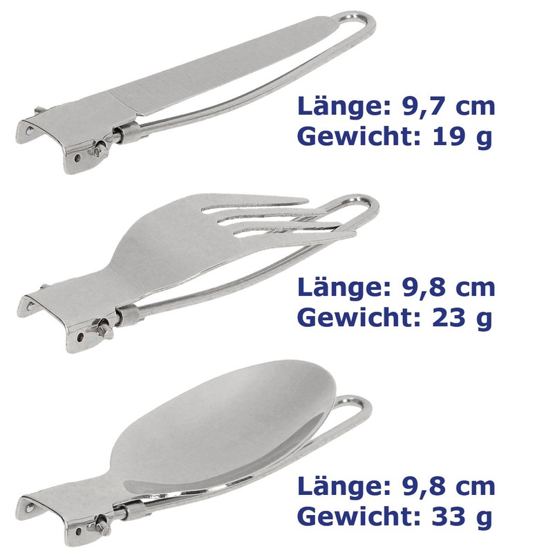 NORDICBERRY Outdoor folding cutlery and camping cutlery made of high-quality