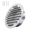 Qrity Vent Outlet Stainless Steel Vent Covers, Round Louver Grille