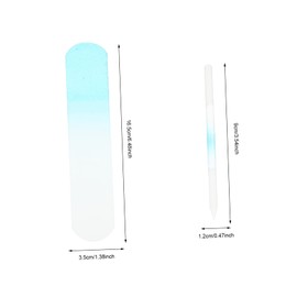 Baluue 2pcs Glass Nail Files for Women Fingernail Care Tools Comfortable Grip for Natural Nails Stylish Handle Manicure Essentials