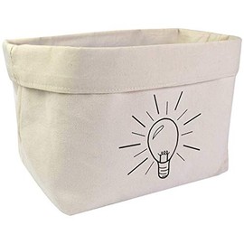 Large 'Shining Lightbulb' Canvas Organiser/Storage Bag (OR00009896)
