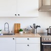 Ravinte 25 Pack 1-1/4 Inch Matte Black Round Kitchen Cabinet