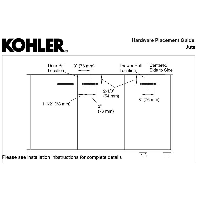 KOHLER K-99688-HF2 Jute Bar Pull, Satin