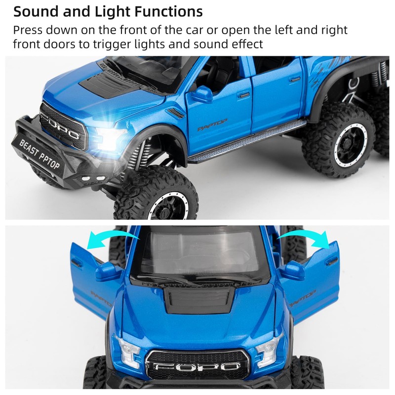 imtfzct 1:28 Ford Raptor F150 Model Car, Toy Model Car