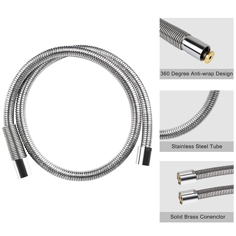 TNROTED 60 Inch Commercial Pre Rinse Sprayer Hose 1.42 GPM