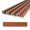 Lambrín Decorativo De Interiores Wpc 3D 96x16cm 3 piezas (Caoba)