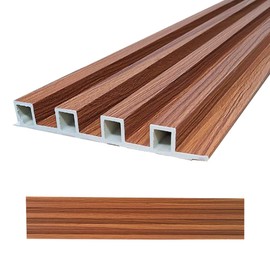 Lambrín Decorativo De Interiores Wpc 3D 96x16cm 3 piezas (Caoba)