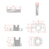 2pcs T8 Anti Backlash Spring Loaded Nut Elimination Gap Nut