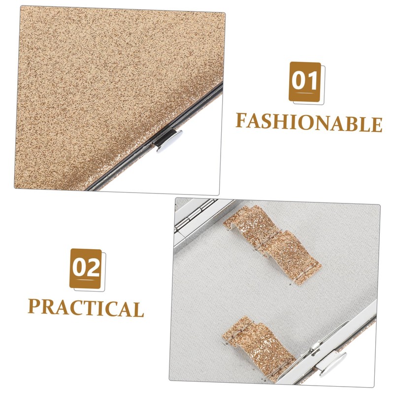 TOVINANNA Portable Eyelash Tweezer Case Holder Travel Cosmetic Case for