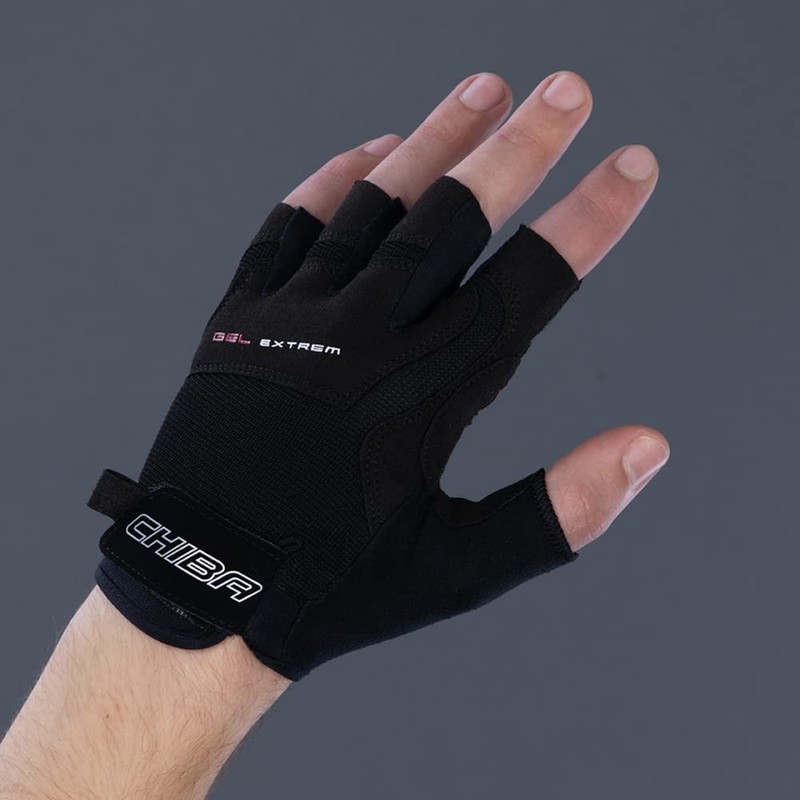 Chiba Unisex's Premium Gel Extreme Glove, Black, Medium