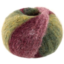 LANA GROSSA Gigante Voluminous Alpaca Yarn with Effect Structure and Stripes in Colour Gradient, Hand Knitting Yarn Made of 70% Alpaca (Fine) and 30% Polyamide, 100 g Wool for Knitting and Crocheting,