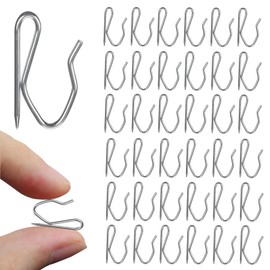 CeroDimo 120 PCS Metal Curtain Hooks for Drapes, Heavy Duty Drapery Pins and Pinch Pleat Curtain Hooks, Rustproof Drapery Hooks for Curtains, Windows/Doors/Showers