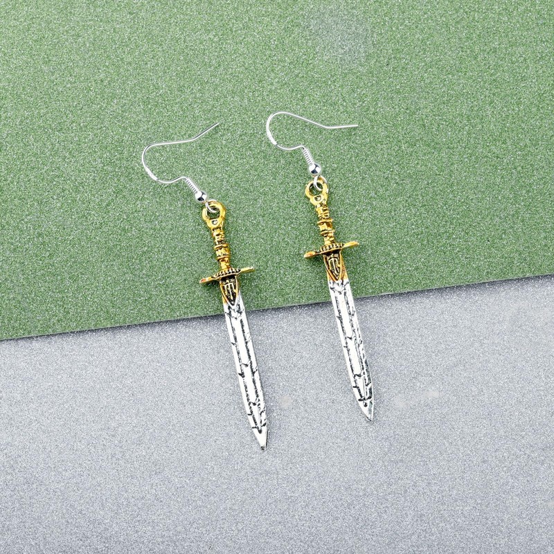 BEKECH Percy Movie Inspired Necklace Percy Fans Jewelry Sword Key