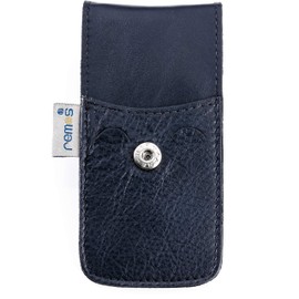 Remos Nail Case Empty Genuine Leather for Equipping with 3 Instruments - Amrita, blue, Empty
