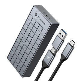 Yottamaster M.2 External Case 40Gbps Ultra Fast High Heat Dissipation Ice Design USB 4 Thunderbolt 3/4 Compatible NVMe M2 SSD Case USB3.2 Compatible Advanced Aluminum M.2 SSD External Enclosure High Speed USB4 C-C/A Cable Gray [HP8]