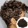 Short Curly Wavy Wigs Women Female Synthetic Hair Brown Wigs