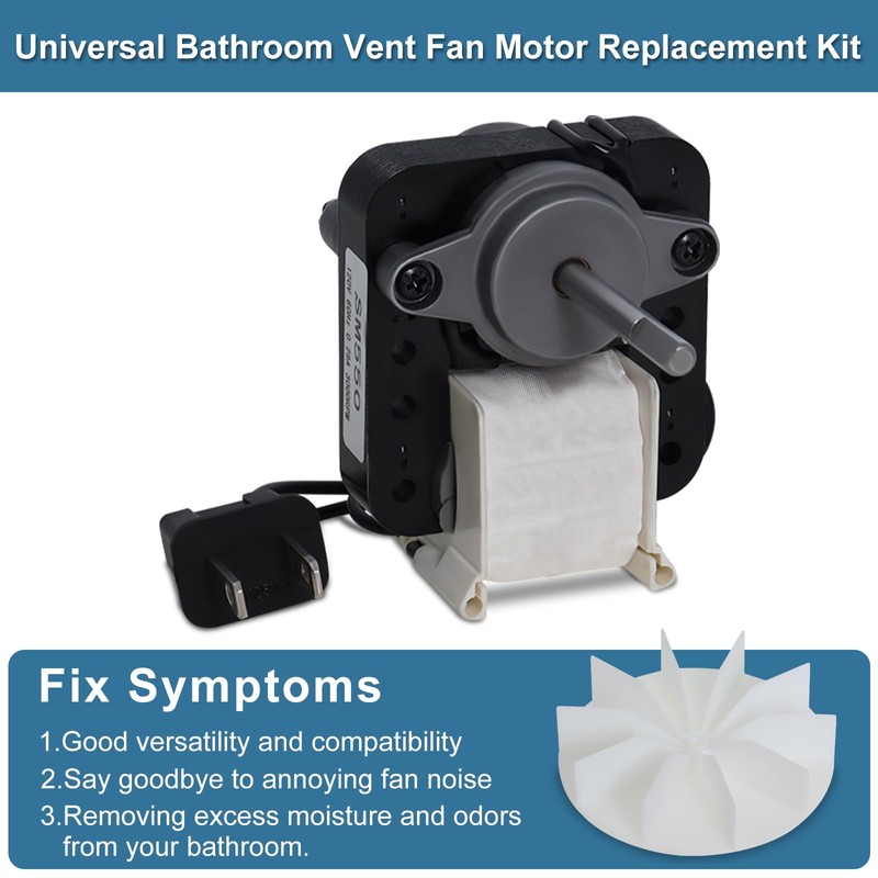 SM550 Universal Bathroom Vent Fan Motor Replacement Kit Compatible with