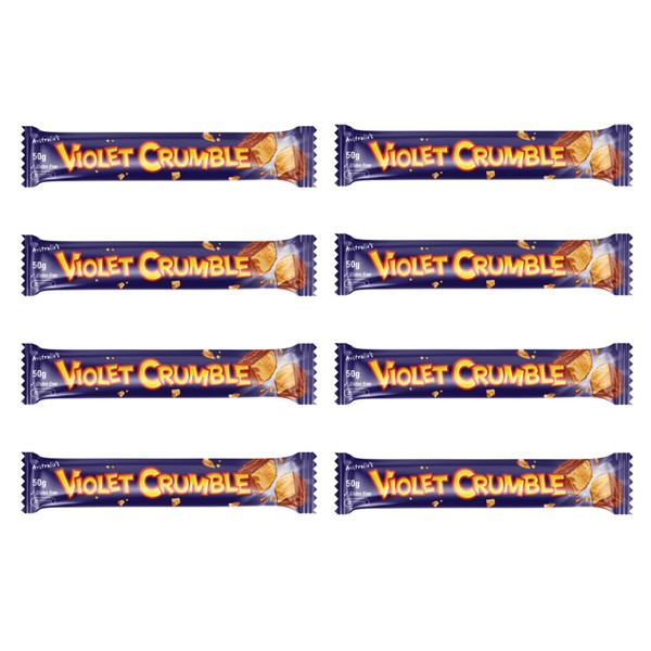 Violet Crumble Shattering Chocolate Coated Honeycomb, 8 Count