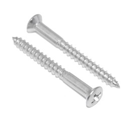 Wood Screws 4.5 x 65 Pack of 20 Stainless Steel A2 / V2A Raised Countersunk Wood Screws with Phillips Head PZ Pozidrive DIN 7995 Rust-Proof