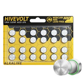 AG13 LR44 Batteries 24 Count, L1154F A76 357 303 SR44 Premium Alkaline Battery 1.5V Button Coin Cell