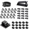 Lumbor37 Clips Organizador de Cables Autoadhesivo, 50 Piezas Clips Adhesivos