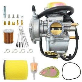 Ozark 250 Carburetor w/Fuel Filter Air Filter Replacement for Suzuki LTF250 Ozark 250 2002-2009 2012-2014, QuadSport Z 2004-2009 Replace# 13200-21G10 13200-05G22 13200-05G00 13200-05G11 13200-05G10
