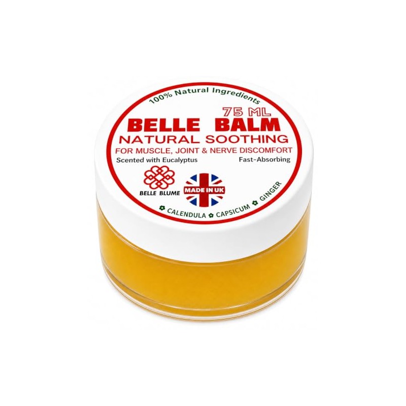 Belle Balm Natural Pain-Soothing Rub for Muscles, Joints & Nerve