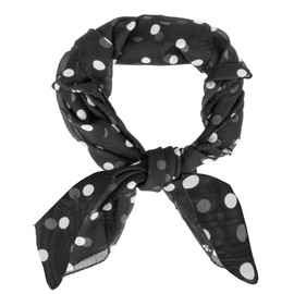 20s 50s Women's Polka Dot Scarf - 25" x 25" Retro Hair Tie Sheer Square Neck Head Scarf Vintage Neckerchief for Women