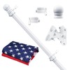 ESTTOP 5 FT Flag Pole Kit with 3x5 American Flag,
