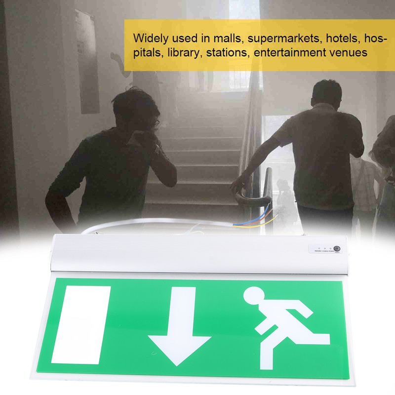 Acrylic LED Emergency Exit Lighting Sign Safety Evacuation Indicator Light
