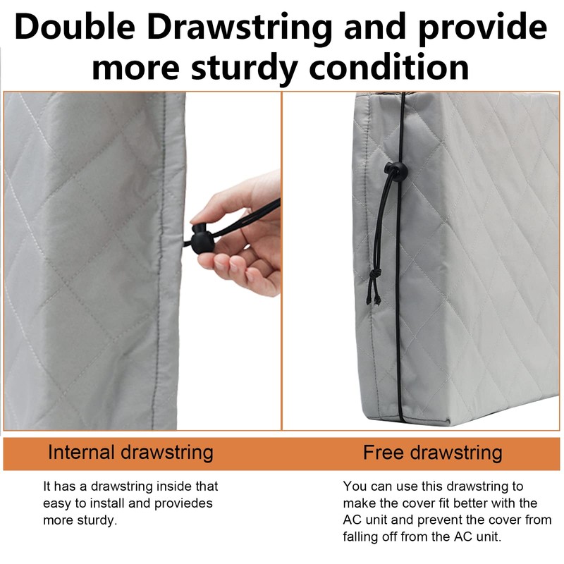 HOXHA 2 Pack Indoor Air Conditioner Cover for Window Units,