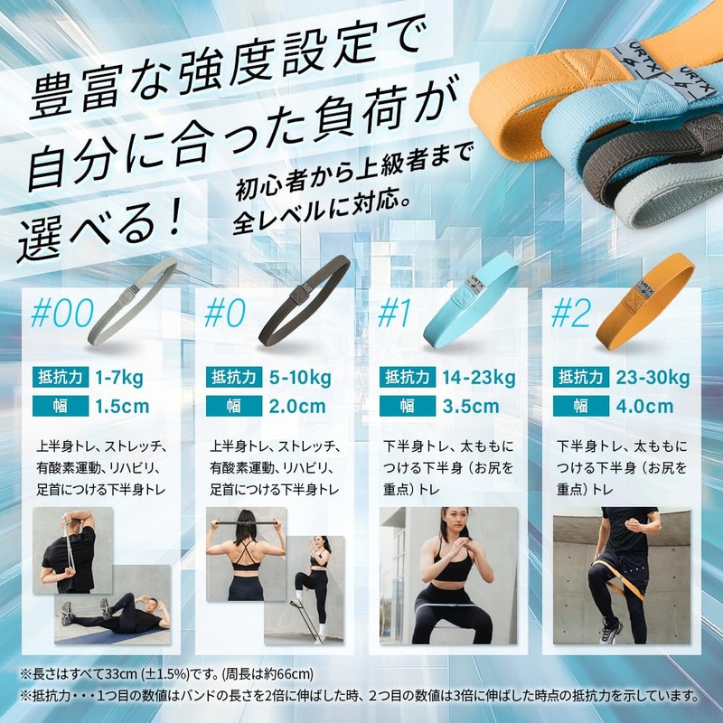 VRTX Short Band, Training Tube, For Muscle Training, Butt Training,