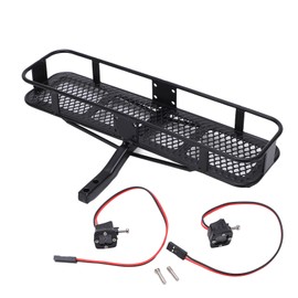 Metal Rear Bumper Back Hitch Carrier with Light for Traxxas 1/10 RC Car Upgrade Parts