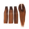TOOCCI Highlight P4/30 Bundles with Closure,Ombre Straight Hair 3 Human