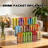 2 Pack Drink Packet Organizer with 30 Compartments, 3-Tier Water